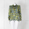 Second Female Green And Blue Flower Pattern Shirt