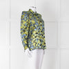 Second Female Green And Blue Flower Pattern Shirt
