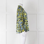 Second Female Green And Blue Flower Pattern Shirt