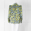 Second Female Green And Blue Flower Pattern Shirt