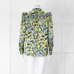 Second Female Green And Blue Flower Pattern Shirt