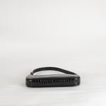 By Far Black Croc Embossed Rachel Shoulder Bag