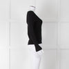 Rag & Bone Black Ribbed Square Neck Long Sleeve Top