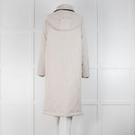 All Saints Hattie Off White Hooded  Puffer Coat