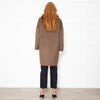 Hartford Brown Wool Mix Stand Collar Coat