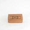 Anya Hindmarch Tan Clutch With Gold Buckle