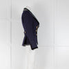 Balenciaga Navy Blue Pinstripe Collegiate Blazer
