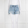 Agolde Blue Distressed Denim Shorts