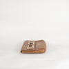 Anya Hindmarch Tan Clutch With Gold Buckle