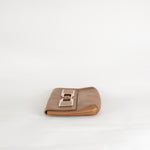 Anya Hindmarch Tan Clutch With Gold Buckle