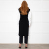 S Max Mara Black Belted Longline Virgin Wool Gilet