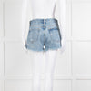 Agolde Blue Distressed Denim Shorts