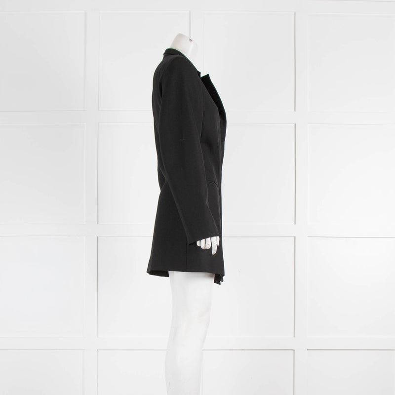 Armarium Amelia High Neck Button Up Long Sleeve Wool Cady Mini Dress