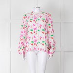 POM Amsterdam Pink & Green Patterned Blouse