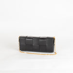 Bottega Veneta Black Woven Intreciatto Casette Pochette