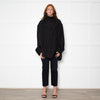 Toteme Black Funnel Neck Organza Blouse