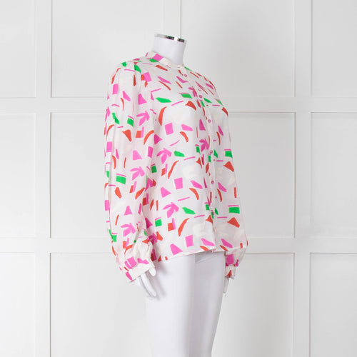 POM Amsterdam Pink & Green Patterned Blouse