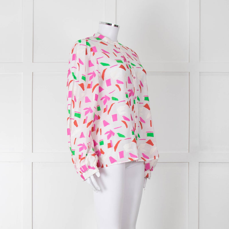 POM Amsterdam Pink & Green Patterned Blouse