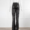 16Arlington Flared Black Leather Trousers