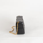 Bottega Veneta Black Woven Intreciatto Casette Pochette