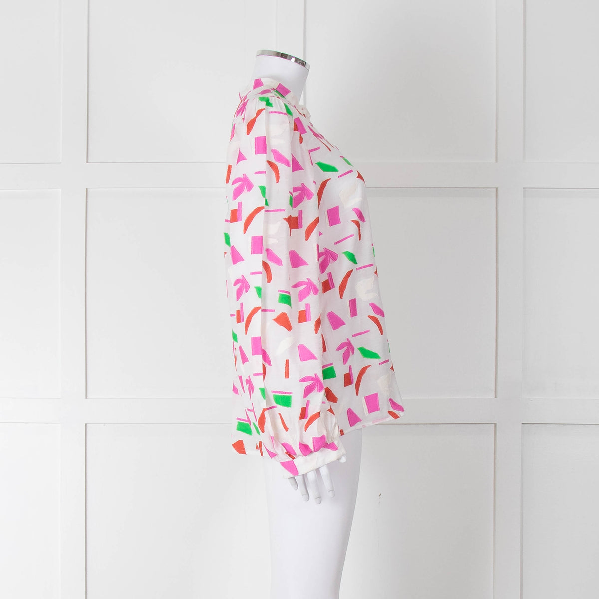 POM Amsterdam Pink & Green Patterned Blouse
