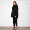 Toteme Black Funnel Neck Organza Blouse