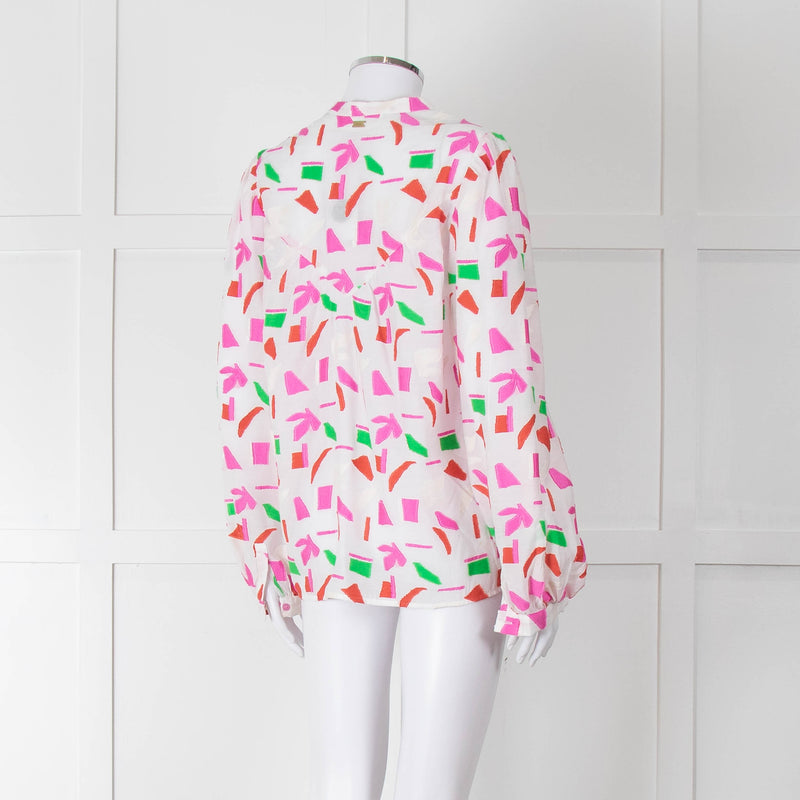 POM Amsterdam Pink & Green Patterned Blouse