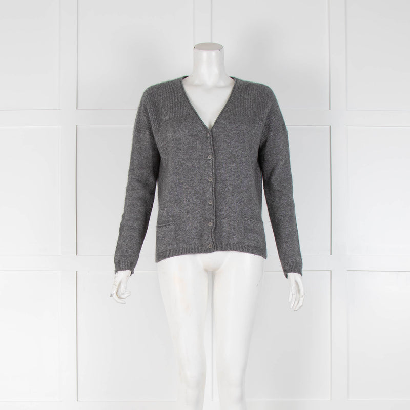 Loro Piana Grey Cashmere Cardigan
