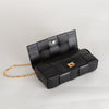 Bottega Veneta Black Woven Intreciatto Casette Pochette