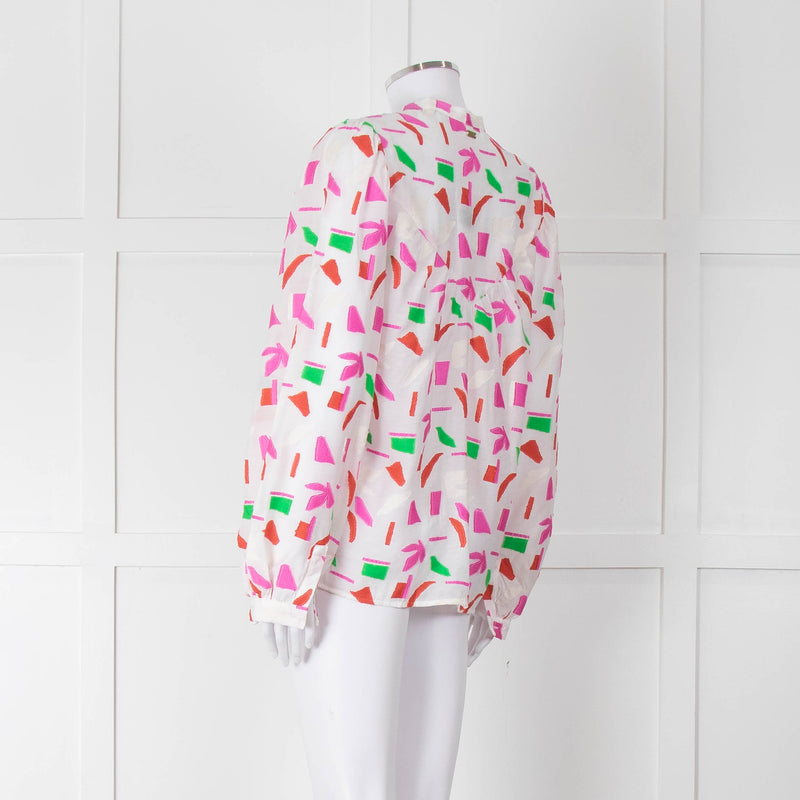 POM Amsterdam Pink & Green Patterned Blouse