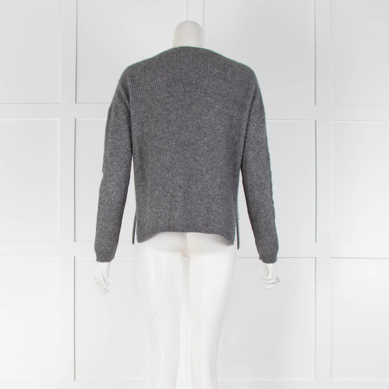 Loro Piana Grey Cashmere Cardigan