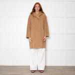 Max Mara Camel Alpaca Hooded Short Coat