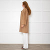 Max Mara Camel Alpaca Hooded Short Coat