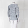 Fabienne Chapot Blue Cotton Mix Lurex Cardigan