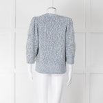 Fabienne Chapot Blue Cotton Mix Lurex Cardigan