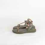 Valentino Rockstud Gladiator Sandals with Chunky Rubber Sole