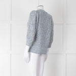 Fabienne Chapot Blue Cotton Mix Lurex Cardigan