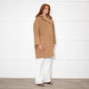Max Mara Camel Alpaca Hooded Short Coat