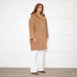 Max Mara Camel Alpaca Hooded Short Coat
