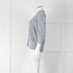 Fabienne Chapot Blue Cotton Mix Lurex Cardigan