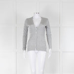 Ralph Lauren Silver Thread Cable Weave Cardigan