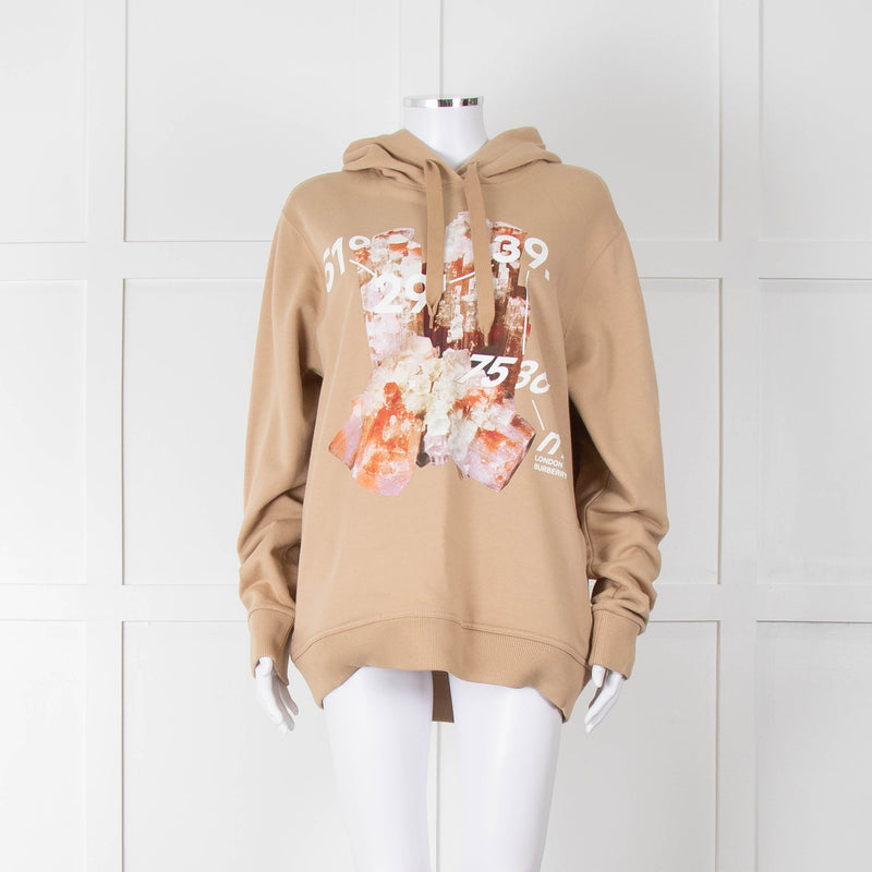 Burberry Beige Crystal Graphic Hoodie