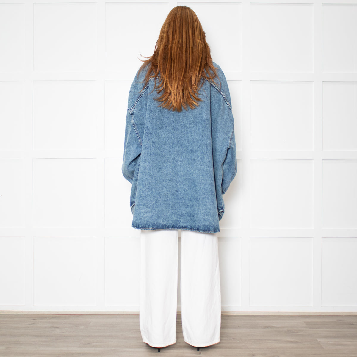 The Frankie Shop Blue Denim Oversized Shacket
