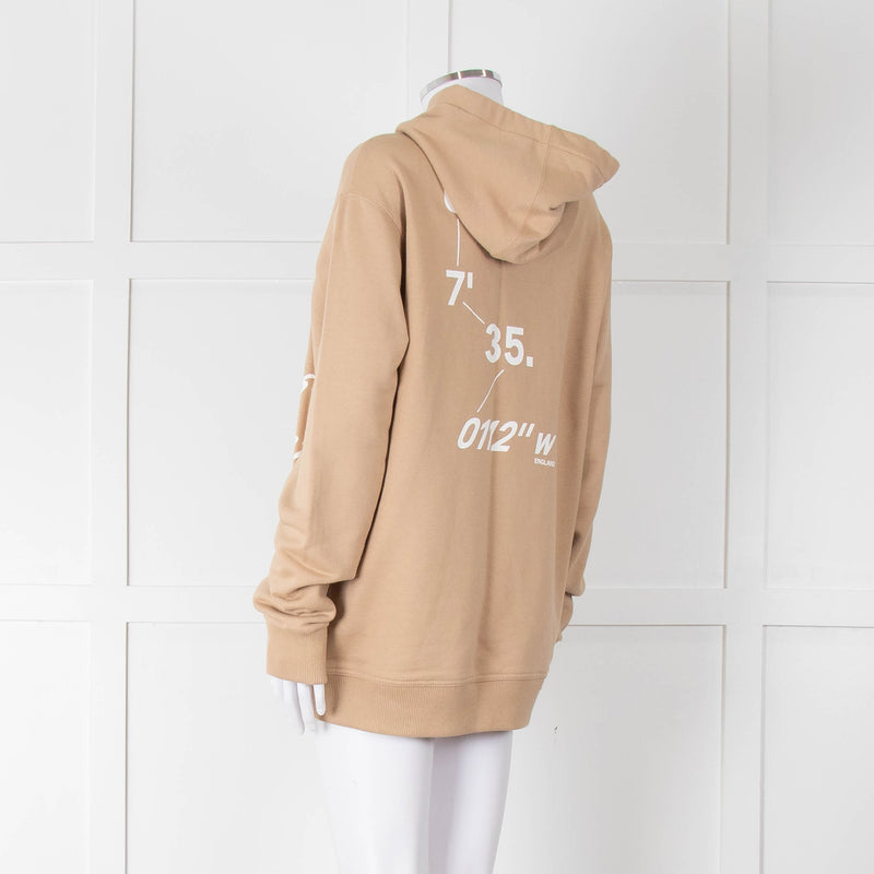 Burberry Beige Crystal Graphic Hoodie