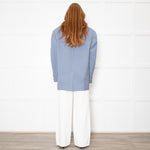 Acne Studios Juylie Oversized Blue Pinstriped Suit Blazer