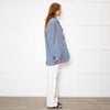 Acne Studios Juylie Oversized Blue Pinstriped Suit Blazer