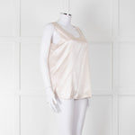 Amina Rubinacci Nude Silk Sleeveless Top