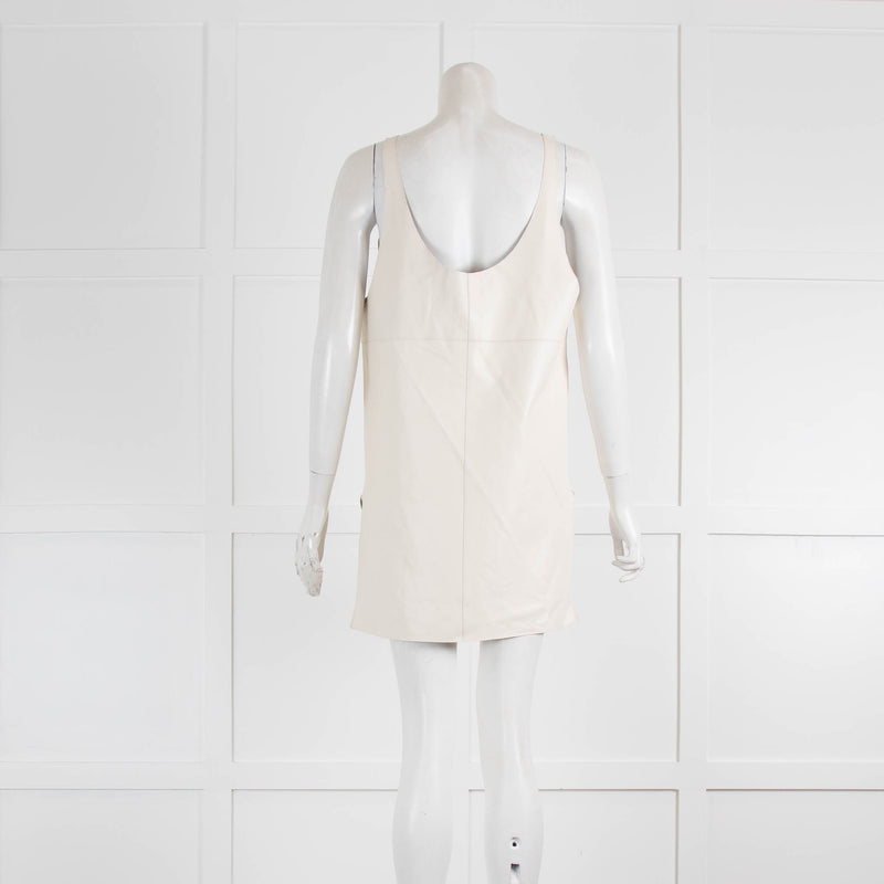 Raey Ivory Plonge Leather Vest