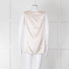 Amina Rubinacci Nude Silk Sleeveless Top