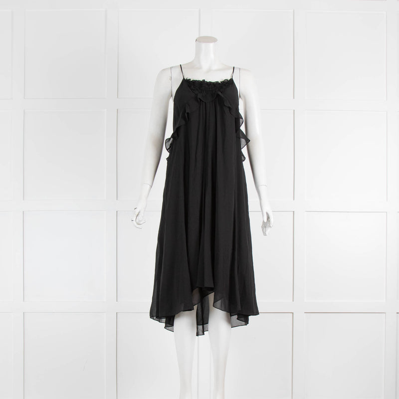 Isabel Marant Teza Silk Georgette Spaghetti Strap Midi Dress